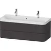 Image de Duravit Happy D.2 Plus c-shaped Set suspendu, 1175x490mm, 2 tiroirs, 1 trou de robinetterie, HP4379O80800000