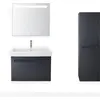 Image de Duravit No.1 armoires mi-hautes, 1 porte, charnières à gauche, 400x360x1320mm, 4 tablettes en verre, N11308L49490000