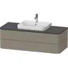 Image de Duravit Happy D.2 Plus Meuble sous-lavabo pour console murale, 1300x550 mm, 2 tiroirs, pour vasques sur le dessus, HP4972092920010