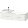 Image de Duravit Happy D.2 Plus Meuble sous-vasque sur console suspendu, 1600x550 mm, 4 tiroirs, pour vasque à poser position à gauche, HP4973L36360010