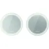Image de Duravit Happy D.2 Plus jeu de miroirs (2 pièces) rond avec éclairage, version Icon, avec miroir chauffant, 700x700x55mm, blanc mat, HP7487S00000000