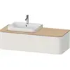 Image de Duravit Happy D.2 Plus Meuble sous-lavabo sur console suspendu, 1300x550 mm, 1 tiroir, pour vasque à poser position à gauche, HP4942L39390010