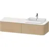 Image de Duravit Happy D.2 Plus Meuble sous-vasque sur console suspendu, 1600x550 mm, 2 tiroirs, pour vasque à poser Position à droite, HP4944R71710010