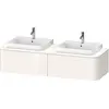 Image de Duravit Happy D.2 Plus Meuble sous-lavabo sur console suspendu, 1600x550 mm, 2 tiroirs, pour 2 vasques à poser, HP4946B22220010
