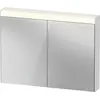 Image de Duravit lumière et miroirs Good armoire de toilette avec éclairage, 2 portes miroir, 1010x760x148mm, LM7822000000000