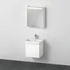 Image de Duravit No.1 Ensemble de meubles 550, incl. lavabo, meuble sous-lavabo, armoire de toilette avec charnières à droite, N10153R18180000