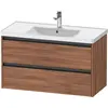 Image de Duravit Ketho.2 bâti-support pour lavabo suspendu, 2 tiroirs, 984x549x455mm, pour D-Neo 236710, K25284079790000