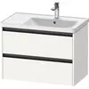 Image de Duravit Ketho.2 bâti-support pour lavabo suspendu, 2 tiroirs, 784x549x455mm, pour vasque D-Neo à droite 237080, K25286018180000