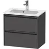 Image de Duravit Ketho.2 bâti-support pour lavabo suspendu, Compact, 610x549x390mm, pour ME by Starck 234263, 2 tiroirs, K25255049490000