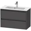 Image de Duravit Ketho.2 bâti-support pour lavabo suspendu, Compact, 810x549x390mm, pour ME by Starck 234283, 2 tiroirs, K25256049490000