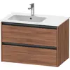 Image de Duravit Ketho.2 bâti-support pour lavabo suspendu, 2 tiroirs, 810x549x480mm, pour ME by Starck position du lavabo à gauche 234583, K25267079790000