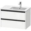 Image de Duravit Ketho.2 bâti-support pour lavabo suspendu, 2 tiroirs, 810x549x480mm, pour ME by Starck position du lavabo à droite 234683, K25268018180000