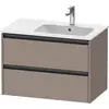 Image de Duravit Ketho.2 bâti-support pour lavabo suspendu, 2 tiroirs, 810x549x480mm, pour ME by Starck position du lavabo à droite 234683, K25268043430000