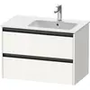 Image de Duravit Ketho.2 bâti-support pour lavabo suspendu, 2 tiroirs, 810x549x480mm, pour ME by Starck position du lavabo à droite 234683, K25268022220000