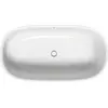 Image de Duravit Zencha baignoire balnéo, pose libre, garniture d'écoulement et de trop-plein blanche, système Air, 1600x850mm, blanc mat, 760462000AS0000