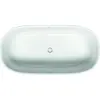 Image de Duravit Zencha baignoire balnéo, en îlot, garniture de vidage et de trop-plein blanche, système Air, 1800x900mm, blanc mat, 760463000AS0000