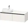 Image de Duravit Ketho.2 bâti-support de lavabo sur console suspendu, découpe de la vasque à gauche, 1400x459x550mm, 2 tiroirs, K24888L22220000