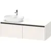 Image de Duravit Ketho.2 bâti-support de lavabo sur console suspendu, découpe de la vasque à gauche, 1400x459x550mm, 2 tiroirs, K24888L84840000