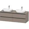 Image de Duravit Ketho.2 bâti-support de lavabo sur console suspendu, découpe du bassin des deux côtés, 1600x568x550mm, 4 tiroirs, K24899B43430000