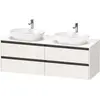 Image de Duravit Ketho.2 bâti-support de lavabo sur console suspendu, découpe du bassin des deux côtés, 1600x568x550mm, 4 tiroirs, K24899B22220000