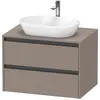 Image de Duravit Ketho.2 bâti-support de lavabo sur console suspendu, 800x568x550mm, 2 tiroirs, K24895043430000
