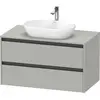 Image de Duravit Ketho.2 bâti-support de lavabo sur console suspendu, 1000x568x550mm, 2 tiroirs, K24896007070000