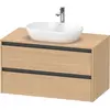 Image de Duravit Ketho.2 bâti-support de lavabo sur console suspendu, 1000x568x550mm, 2 tiroirs, K24896030300000