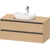 Image de Duravit Ketho.2 bâti-support de lavabo sur console suspendu, 1200x568x550mm, 2 tiroirs, K24897030300000
