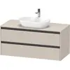 Image de Duravit Ketho.2 bâti-support de lavabo sur console suspendu, 1200x568x550mm, 2 tiroirs, K24897091910000