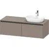 Image de Duravit Ketho.2 bâti-support de lavabo sur console suspendu découpe de la vasque à droite, 1400x459x550mm, 2 tiroirs, K24888R43430000