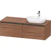 Image de Duravit Ketho.2 bâti-support de lavabo sur console suspendu découpe de la vasque à droite, 1400x459x550mm, 2 tiroirs, K24888R79790000