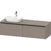 Image de Duravit Ketho.2 bâti-support de lavabo en console, découpe de la vasque à gauche, 1600x459x550mm. 2 tiroirs, K24889L43430000