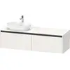 Image de Duravit Ketho.2 bâti-support de lavabo en console, découpe de la vasque à gauche, 1600x459x550mm. 2 tiroirs, K24889L22220000