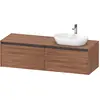 Image de Duravit Ketho.2 bâti-support de lavabo en console, découpe de la vasque à droite, 1600x459x550mm, 2 tiroirs, K24889R79790000