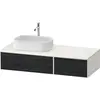 Image de Duravit Zencha Meuble sous-lavabo avec console, 1300x550mm, 2 tiroirs, 1 découpe, ZE4816016840000