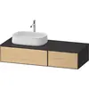 Image de Duravit Zencha Meuble sous-lavabo avec console, 1300x550mm, 2 tiroirs, 1 découpe, ZE4816030800000