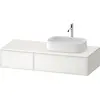 Image de Duravit Zencha Meuble sous-lavabo avec console, 1300x550mm, 2 tiroirs, 1 découpe à droite, ZE4817064840000
