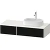 Image de Duravit Zencha Meuble sous-lavabo avec console, 1300x550mm, 2 tiroirs, 1 découpe à droite, ZE4817063840000