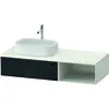 Image de Duravit Zencha Meuble sous-lavabo sur console, 1300x550mm, 1 tiroir, compartiment ouvert à droite, découpe à gauche, ZE4818016840000