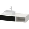 Image de Duravit Zencha Meuble sous-lavabo sur console, 1300x550mm, 1 tiroir, compartiment ouvert à droite, découpe à gauche, ZE4818063840000