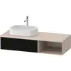 Image de Duravit Zencha Meuble sous-lavabo sur console, 1300x550mm, 1 tiroir, compartiment ouvert à droite, découpe à gauche, ZE4818063830000