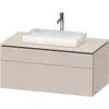 Image de Duravit L-Cube Meuble sous-lavabo en console suspendu, avec plan de toilette en console, 2 tiroirs, 1020x482x550mm, LC4881091910000