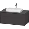 Image de Duravit L-Cube Meuble sous-lavabo en console suspendu, avec plan de toilette en console, 2 tiroirs, 1020x482x550mm, LC4881080800000