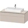 Image de Duravit L-Cube Meuble sous-lavabo en console suspendu, avec plan de toilette en console, 2 tiroirs, 1220x482x550mm, LC4882091910000