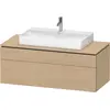 Image de Duravit L-Cube Meuble sous-lavabo en console suspendu, avec plan de toilette en console, 2 tiroirs, 1220x482x550mm, LC4882071710000
