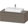 Image de Duravit L-Cube Meuble sous-lavabo en console suspendu, avec plan de toilette en console, 2 tiroirs, 1220x482x550mm, LC4882090900000