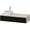 Image de Duravit Zencha Meuble sous-lavabo sur console, 1300x550mm, 1 tiroir, 1 découpe à gauche, ZE4812L63830000