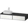 Image de Duravit Zencha Meuble sous-lavabo avec console, 1600x550mm, 2 tiroirs, 1 découpe à gauche, ZE4814, ZE4814L64800000