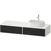 Image de Duravit Zencha Meuble sous-lavabo avec console, 1600x550mm, 2 tiroirs, 1 découpe à droite, ZE4814, ZE4814R16840000