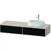 Image de Duravit Zencha Meuble sous-lavabo avec console, 1600x550mm, 2 tiroirs, 1 découpe à droite, ZE4814, ZE4814R63830000